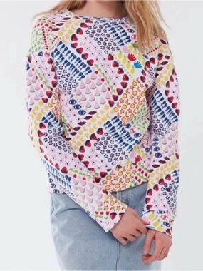 Champion x Susan Alexandra fruit eye moon reverse weave sweatshirt small
